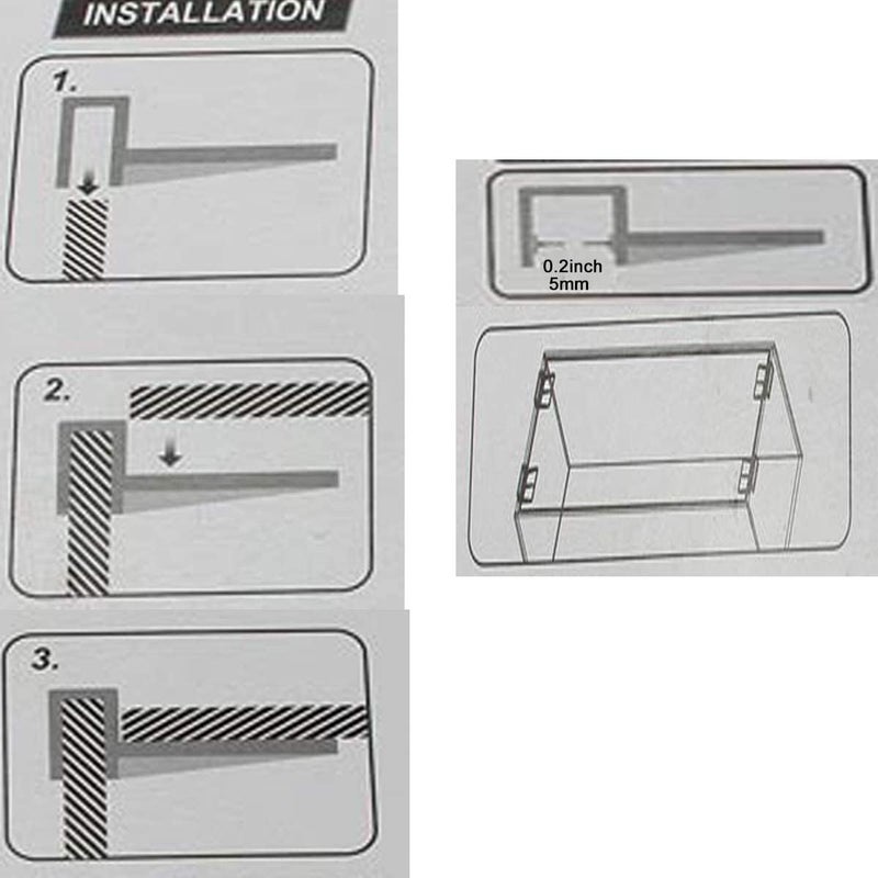 Weilan 20 Pieces Aquarium Lid Clips 5mm for Rimless Aquarium Acrylic Fish Tank Glass Cover Clip Support Holder - Image 5
